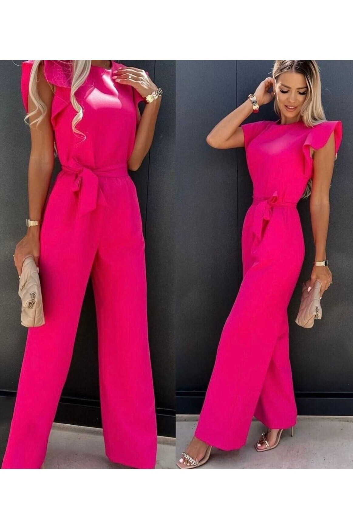 Athena Dabıl Kumaş Belden Bağlamalı Tulum