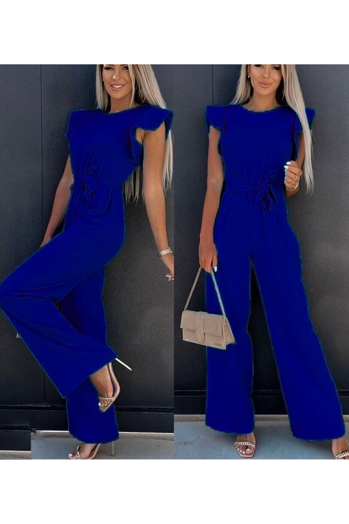 Athena Dabıl Kumaş Belden Bağlamalı Tulum