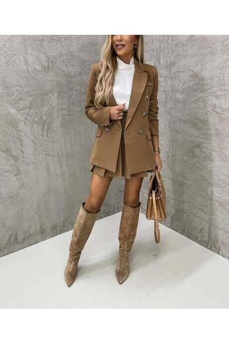 Atlas Kumaş Etek&Ceket Takım