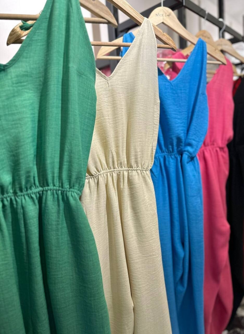 Ayrobin Kumaş Askılı Tulum