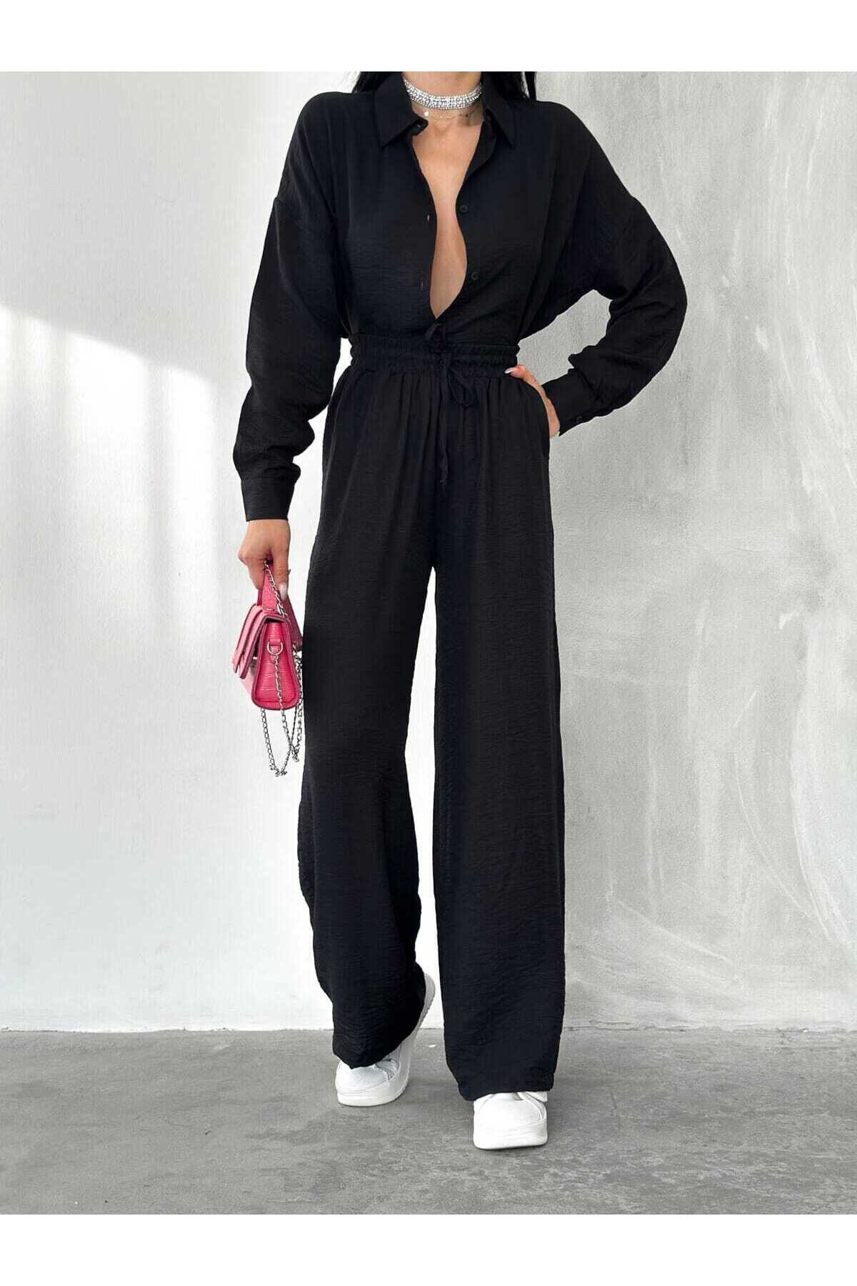 Ayrobin Kumaş Gömlek & Pantolon Takım