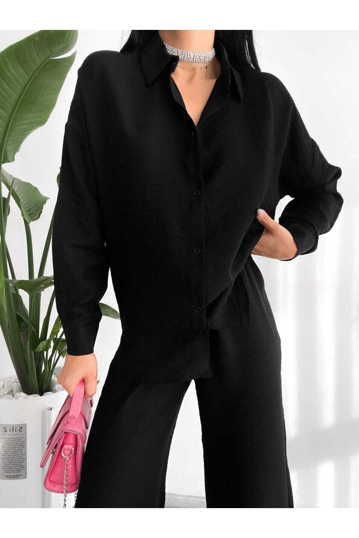 Ayrobin Kumaş Gömlek & Pantolon Takım