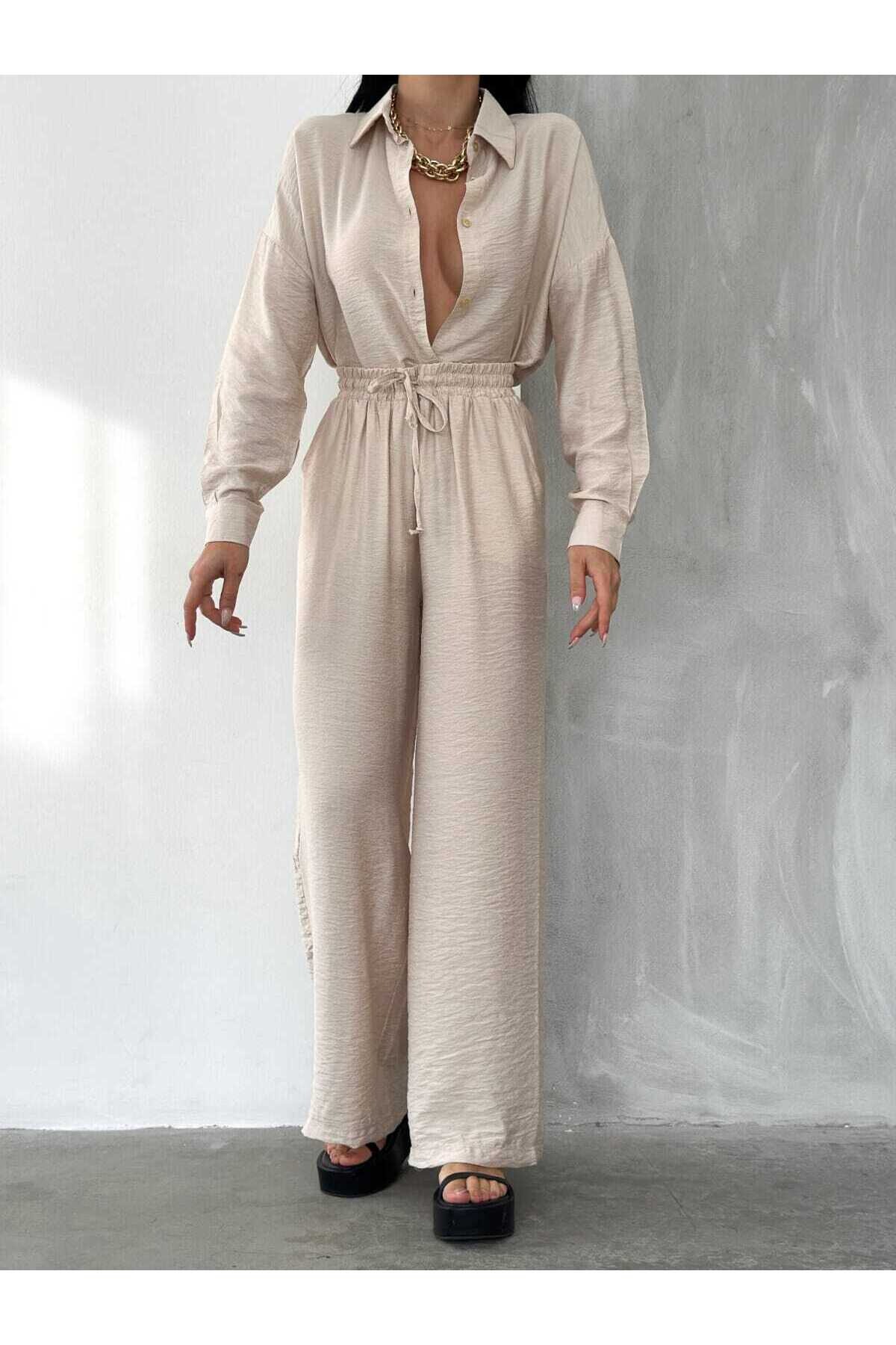 Ayrobin Kumaş Gömlek & Pantolon Takım