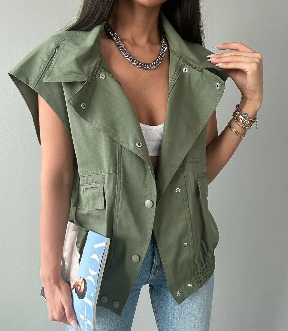 Cepli Denim Tarz Yelek