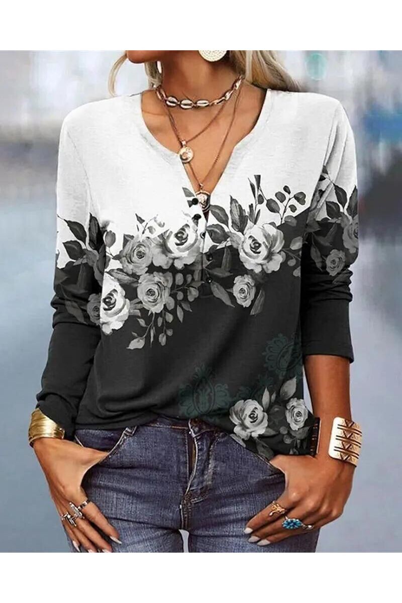 Çiçekli Jessica Bluz