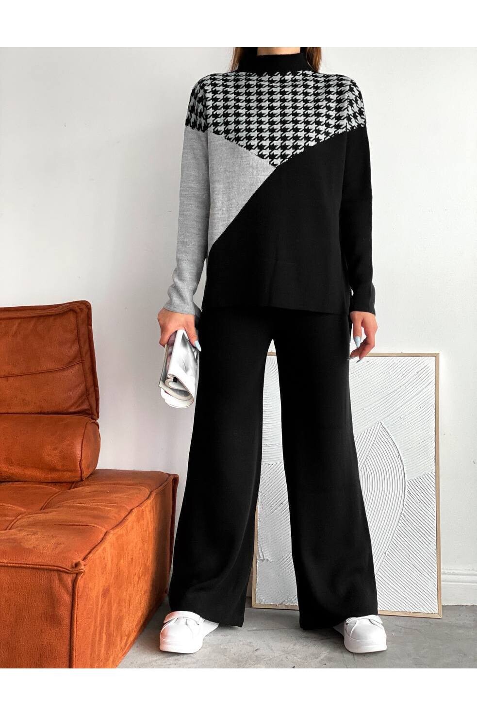 Etnik Desen Triko Takım