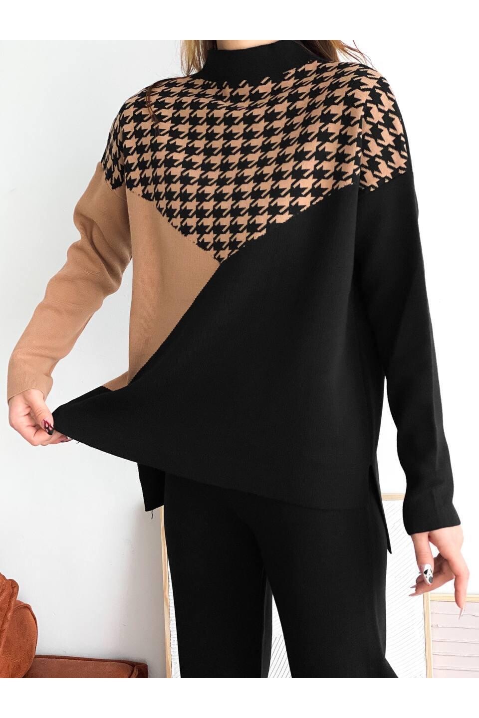 Etnik Desen Triko Takım