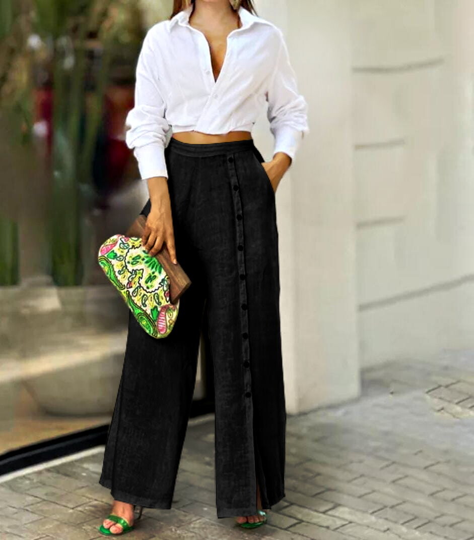 Keten Pantolon & Poplin Gömlek İkili Takım