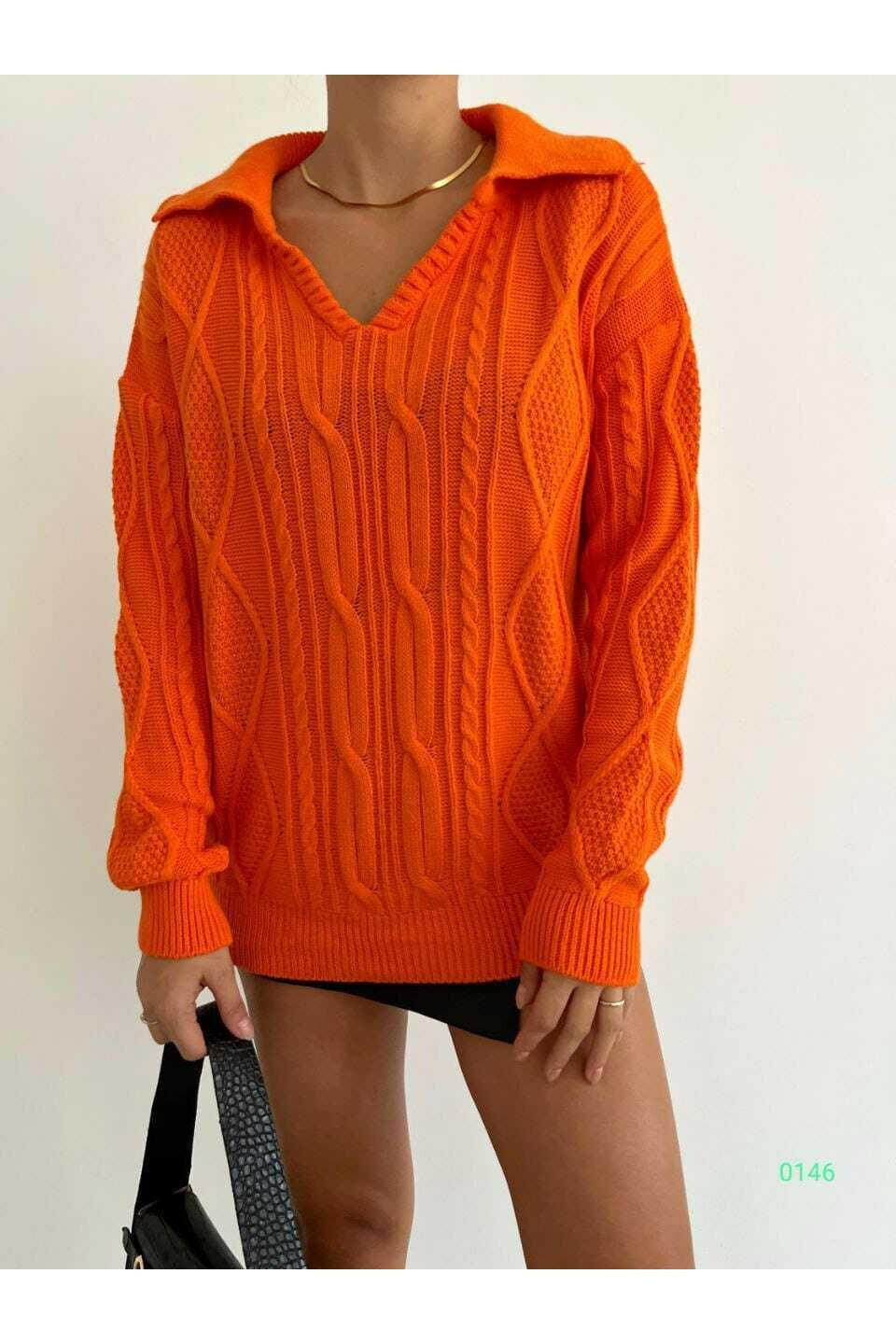 Örgü Desen Triko Kazak