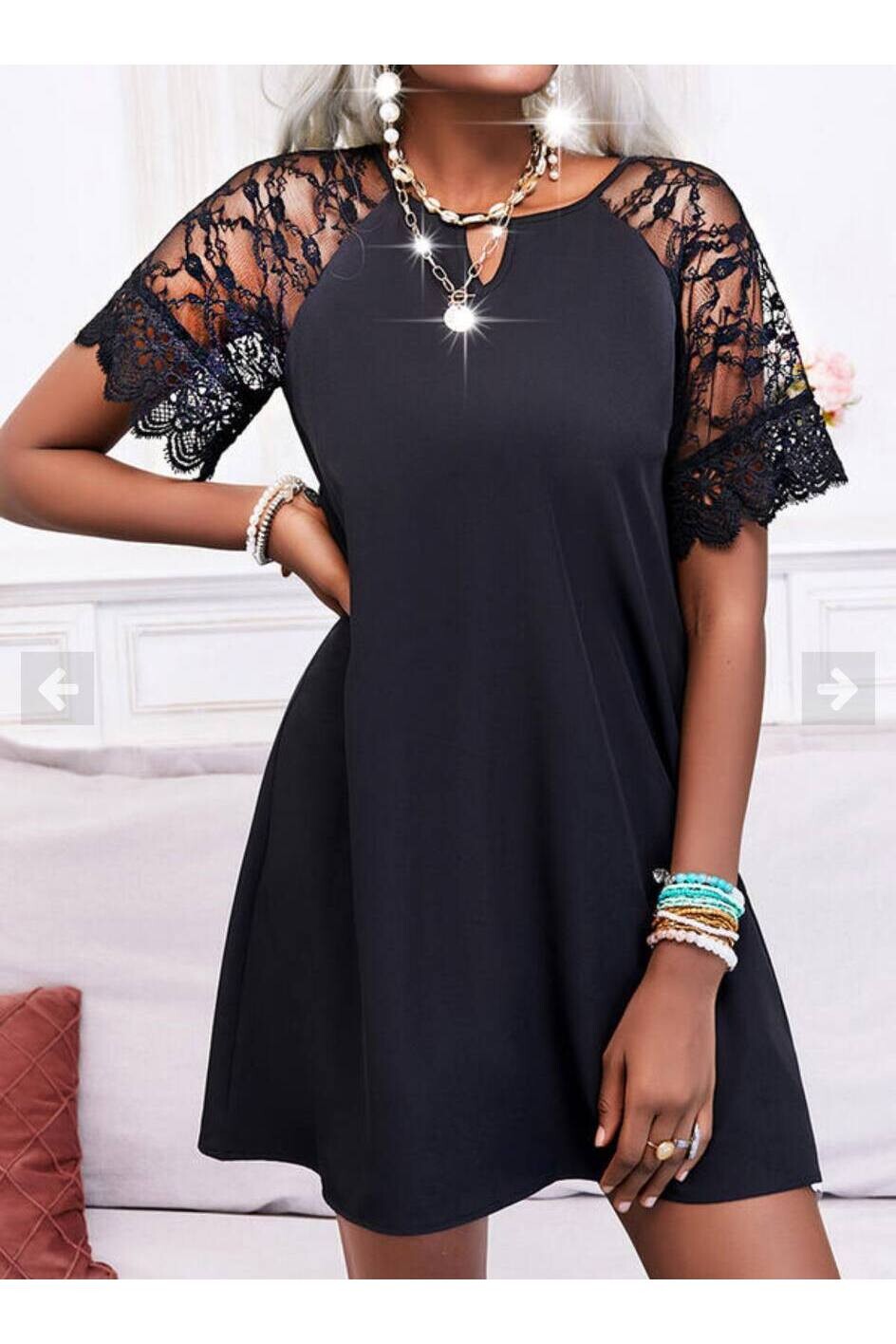 Sandy Kumaş ithal Dantel Elbise