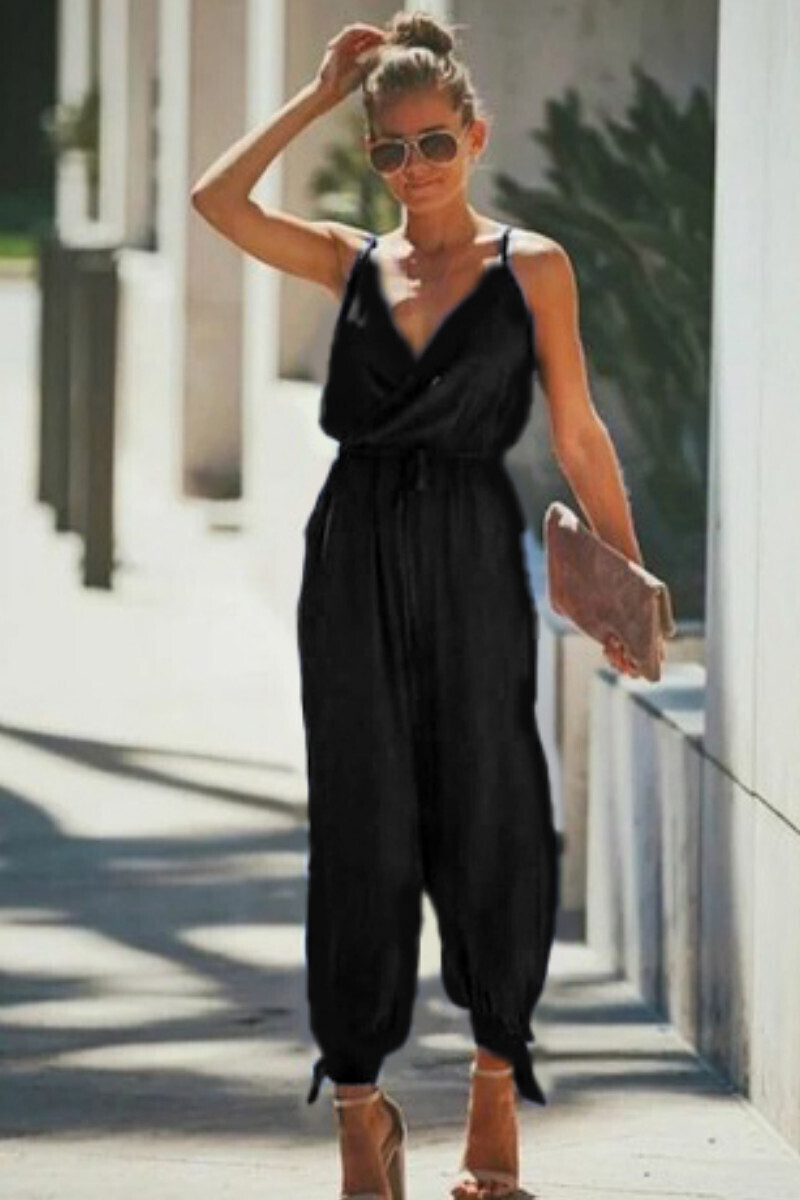 Saten Mikonoz Paçası Yırtmaçlı Tulum