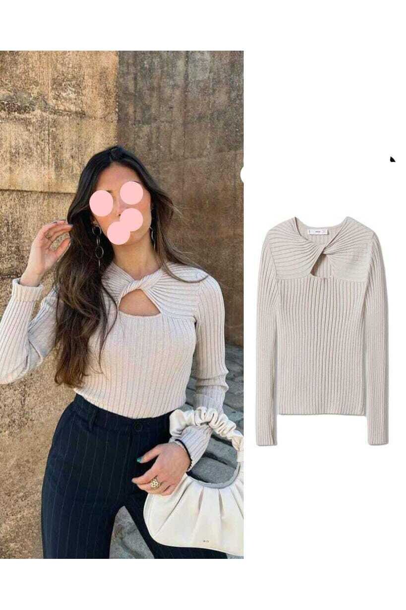 Yeni Sezon Göğüs Dekolteli MG Bluz