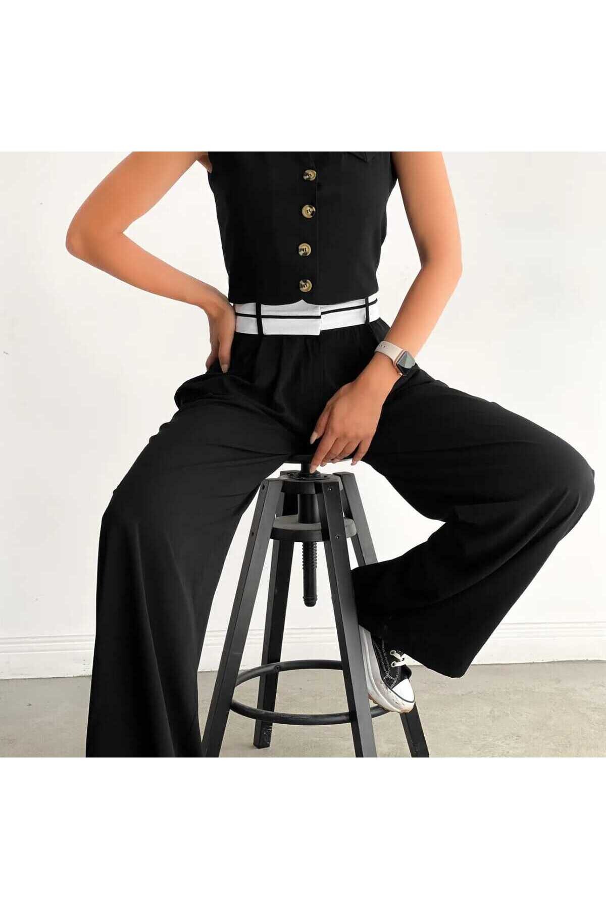 Zra Model Poli Viskon Kumaş Yelek Pantolon Takım