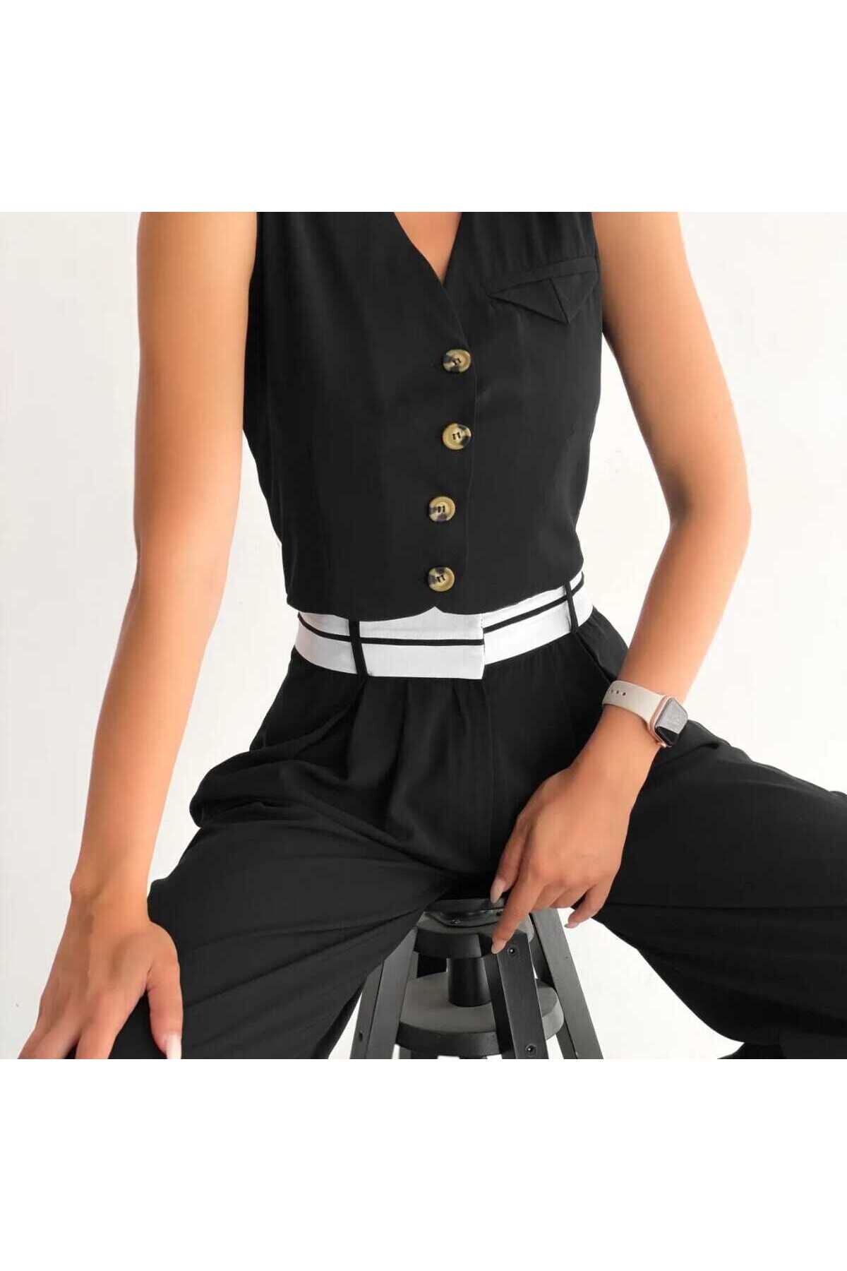 Zra Model Poli Viskon Kumaş Yelek Pantolon Takım