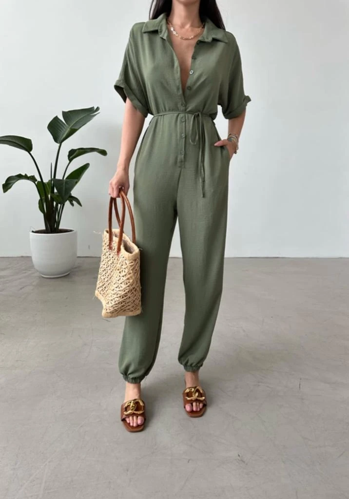 Aerobin Kumaş Bağlamalı Tulum