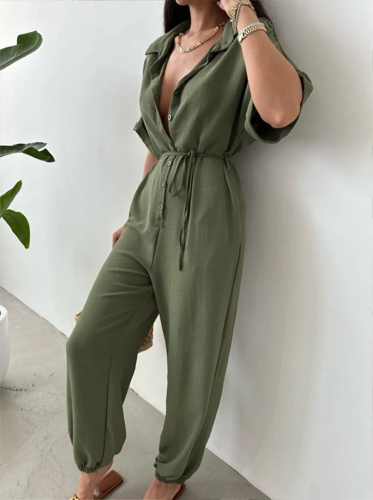 Aerobin Kumaş Bağlamalı Tulum