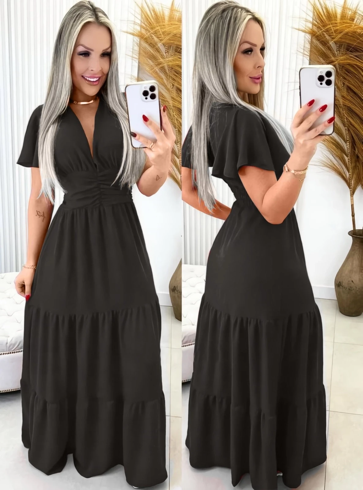 Aerobin Kumaş Katlı Elbise