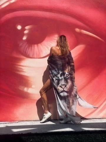 Asln Desenli Pareo Elbise