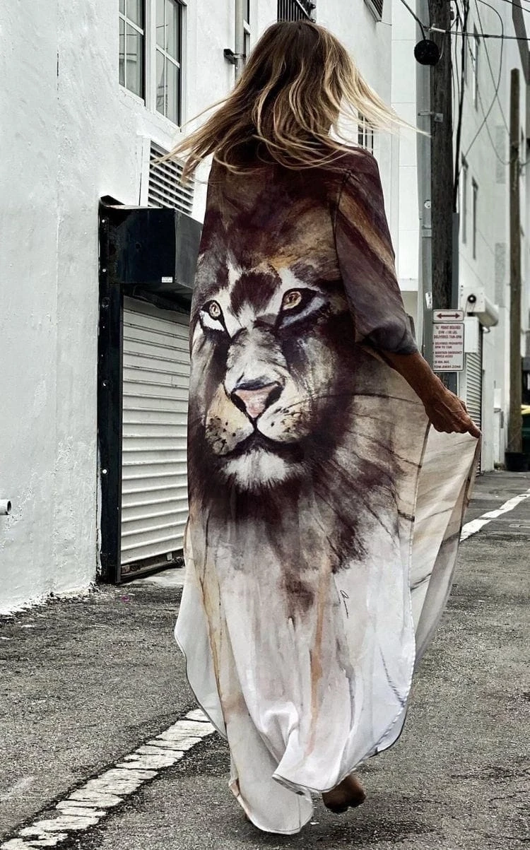 Asln Desenli Pareo Elbise