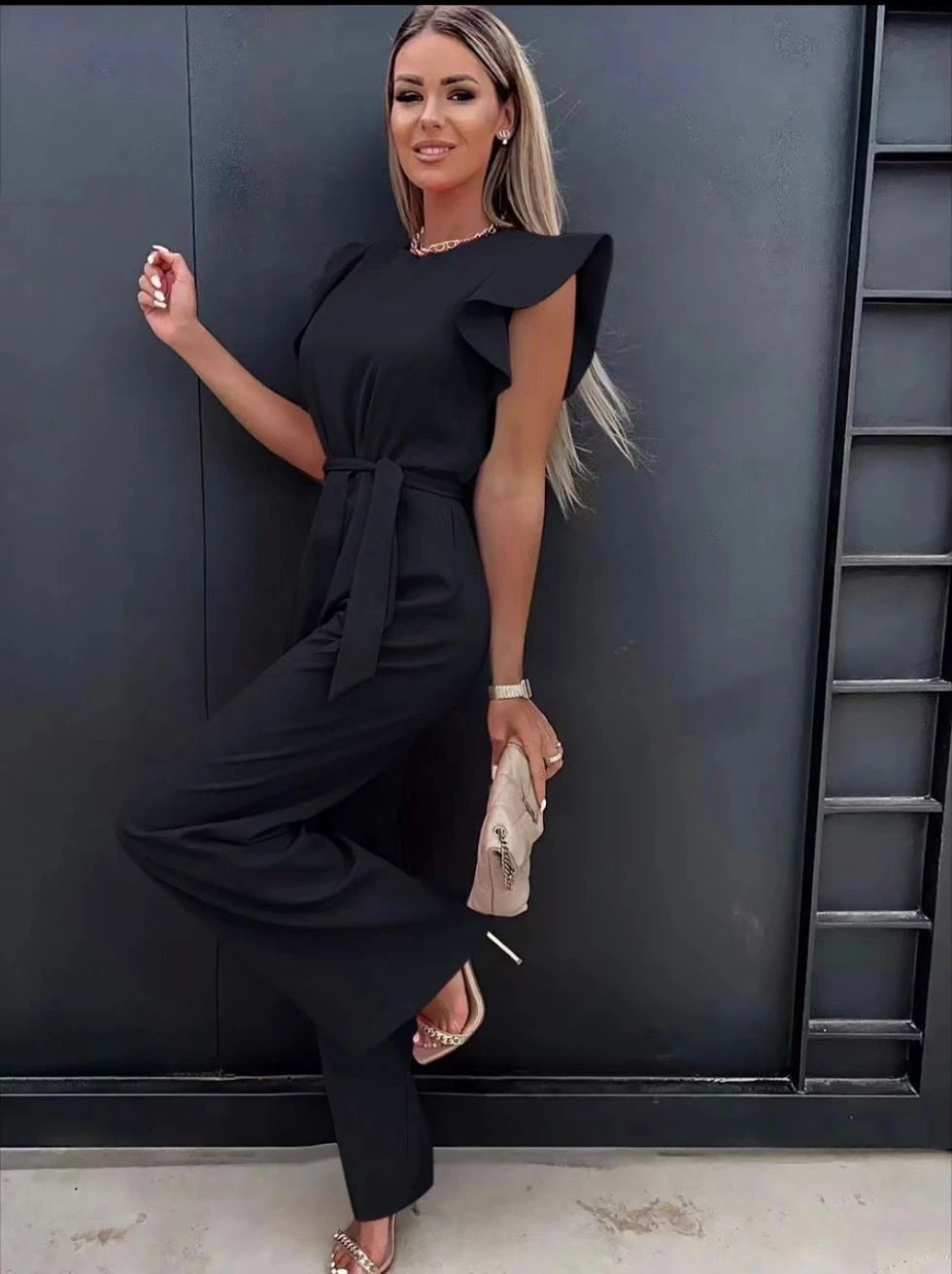 Athena Dabıl Kumaş Belden Bağlamalı Tulum