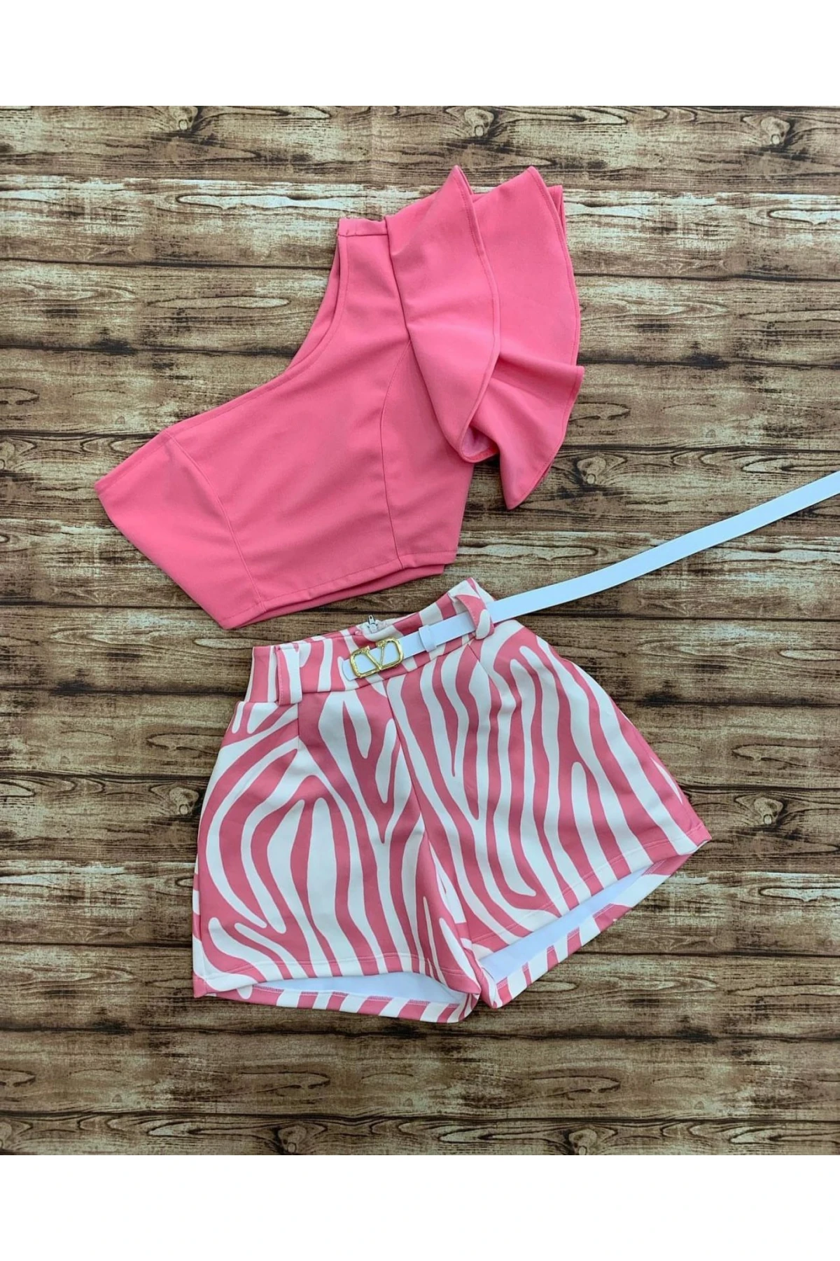 Atlas Kumaş Şortlu Takım *Kemer Dahil