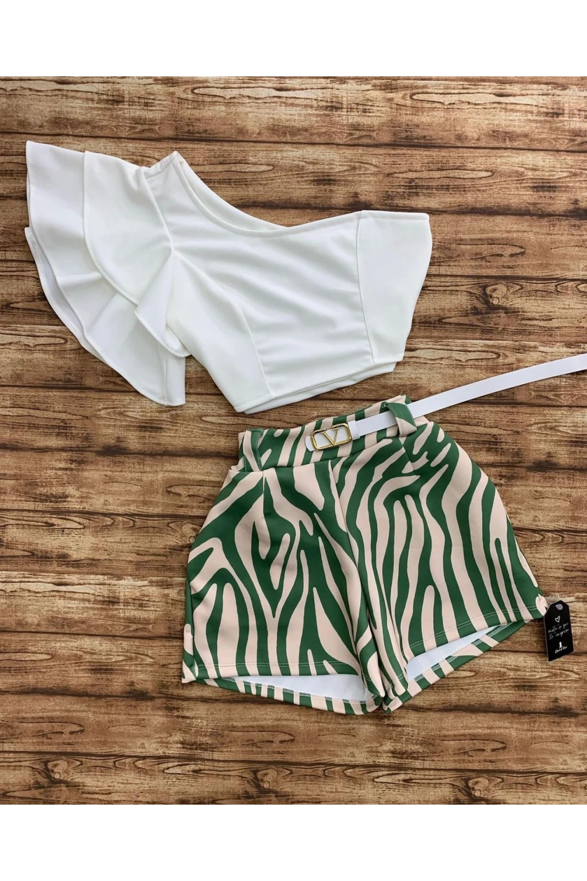 Atlas Kumaş Şortlu Takım *Kemer Dahil