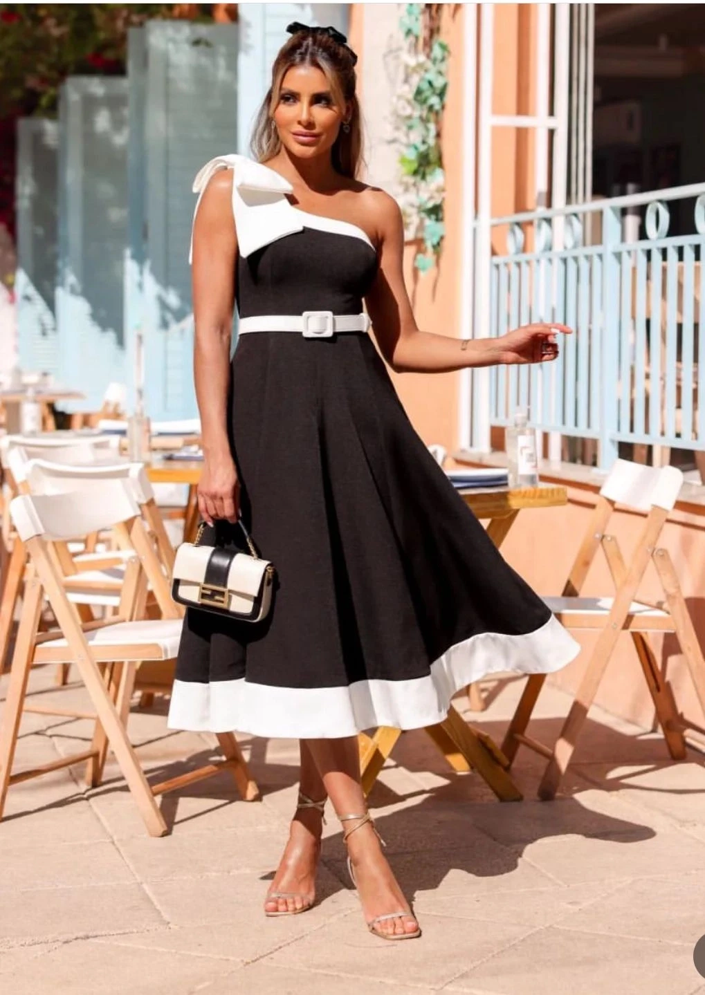 Atlas Kumaş Tasarım Elbise ( Kemer Dahil Değildir)