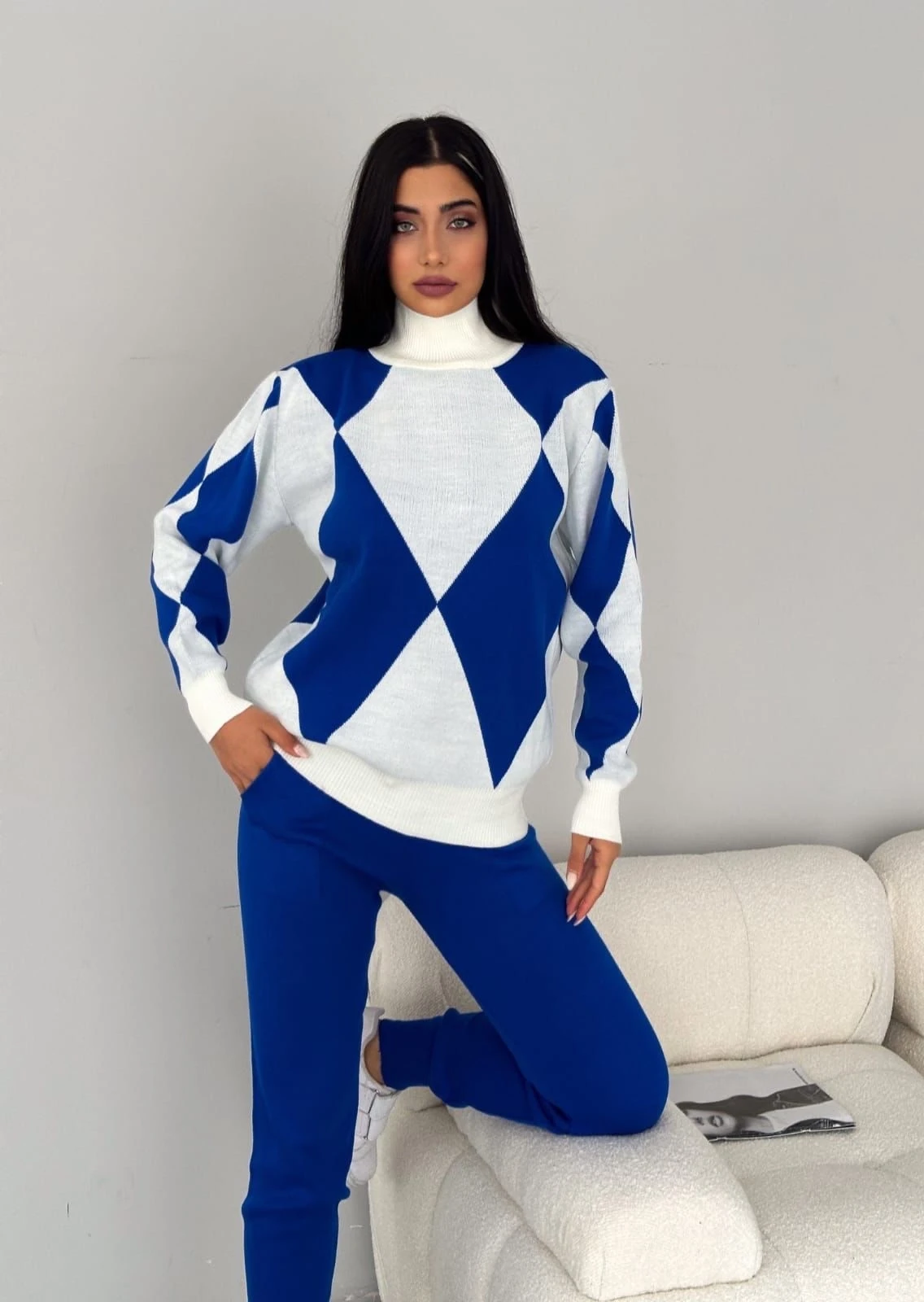 Baklava Desen Triko Takım