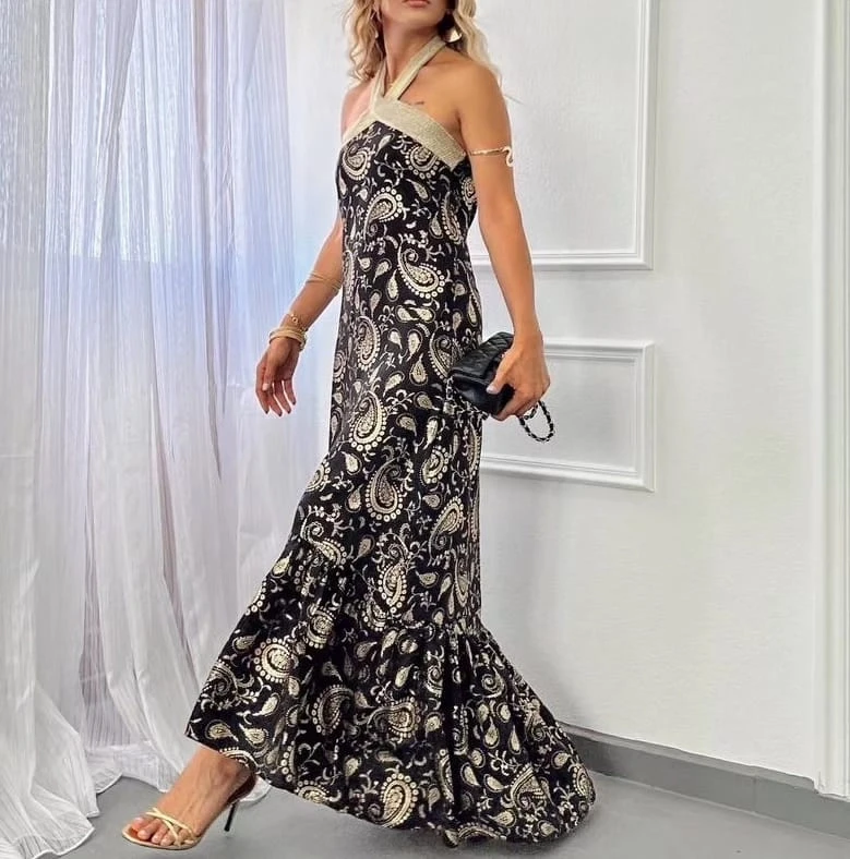 Varaklı Krep Kumaş Tasarım Elbise