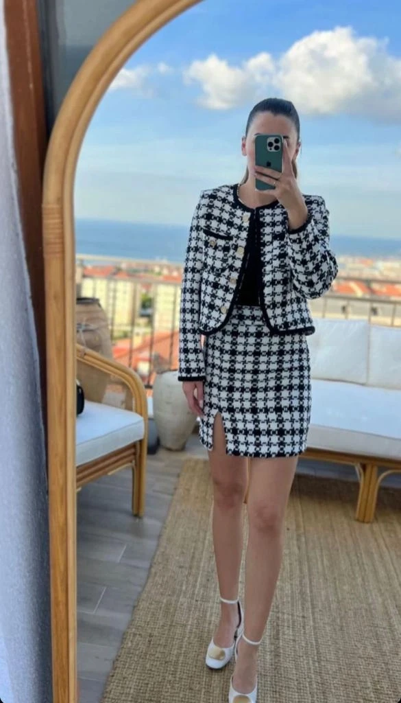 CHNL Kumaş Etek Ceket Takım