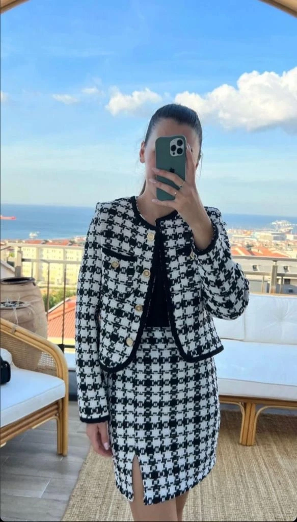 CHNL Kumaş Etek Ceket Takım