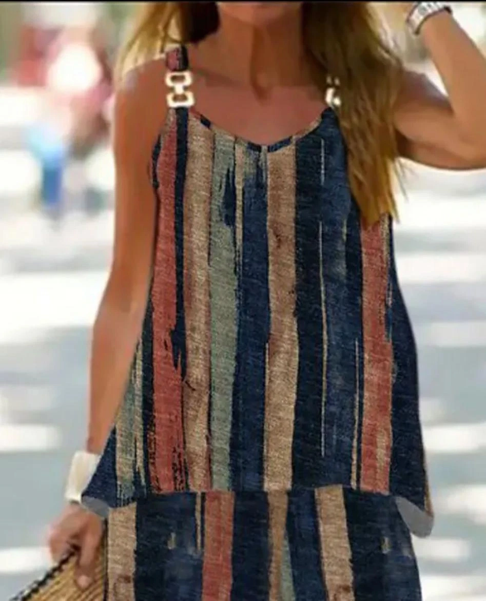 Çizgi Desenli Mikro Kumaş Takım