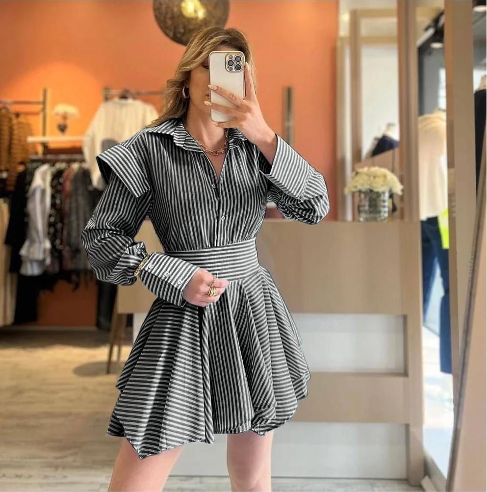 Poplin Kumaş Gömlek Elbise