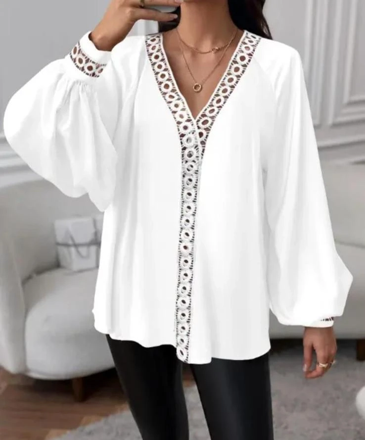 Dalgıç Kumaş Aksesuar Detaylı Salash Bluz