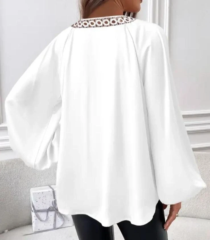 Dalgıç Kumaş Aksesuar Detaylı Salash Bluz