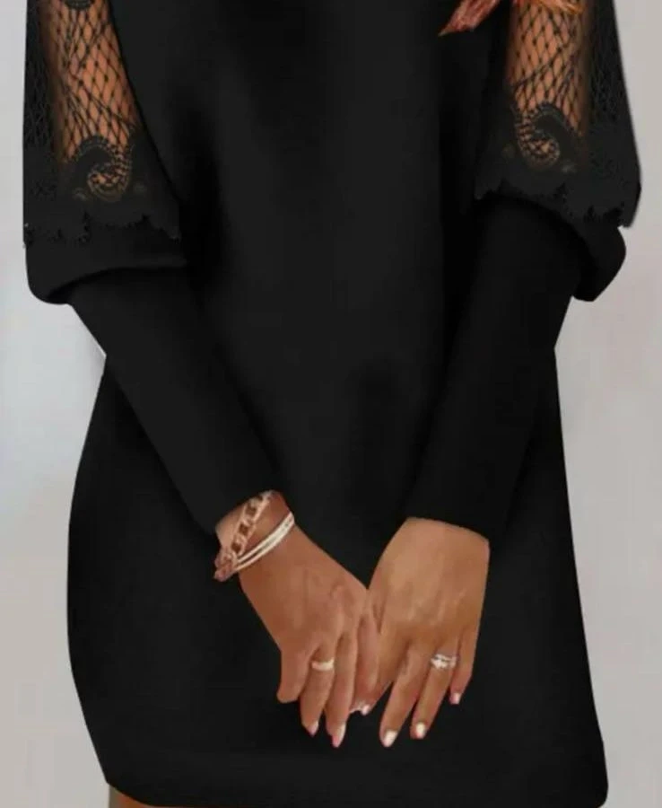 Dalgıç Kumaş İthal Güpür Detaylı Elbise