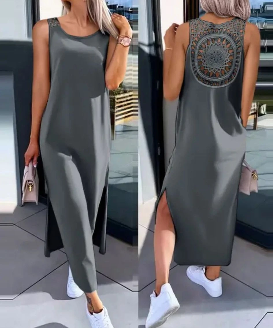 Dalgıç Kumaş Sırt Detaylı Elbise