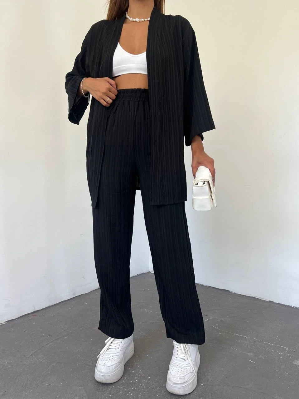 Desenli Kalın Bodrum Kumaş Ceket&Pantolon Takım