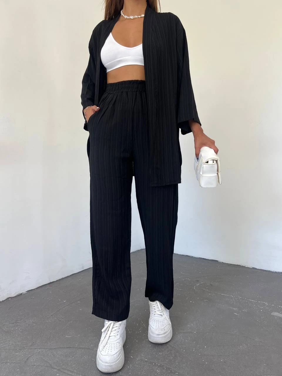 Desenli Kalın Bodrum Kumaş Ceket&Pantolon Takım