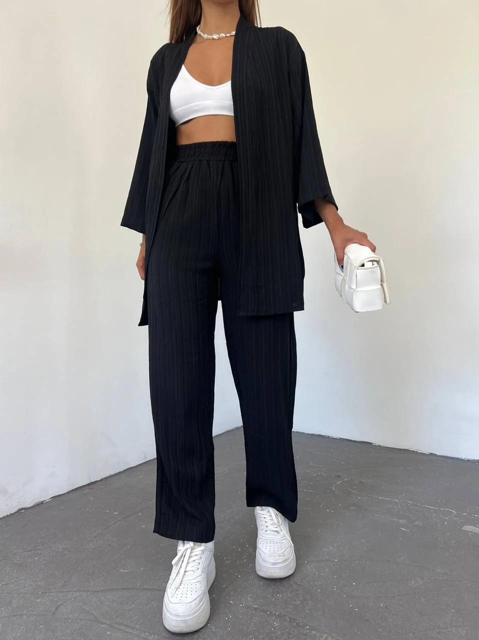 Desenli Kalın Bodrum Kumaş Ceket&Pantolon Takım