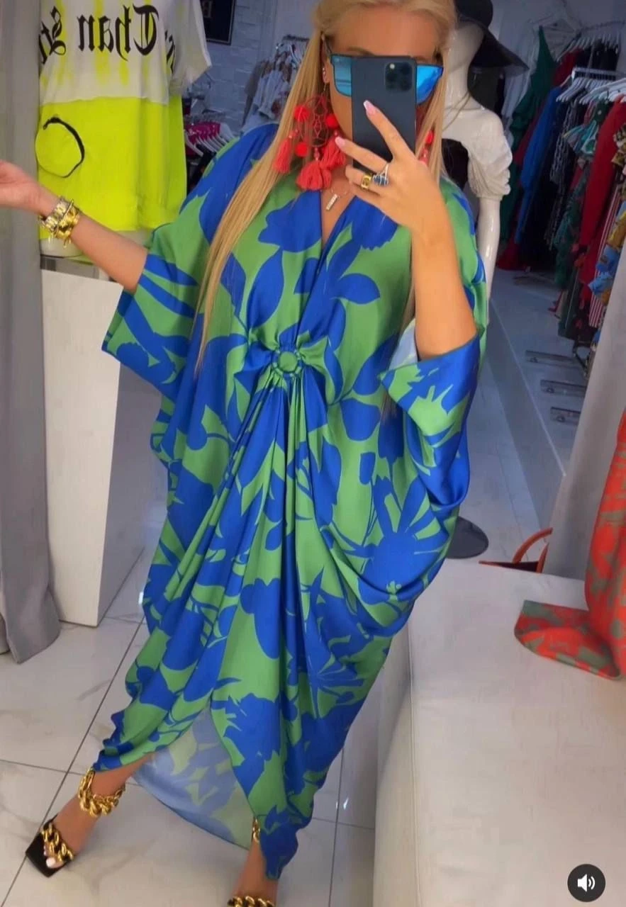 Desenli Kimono İthal Jessica Kumas