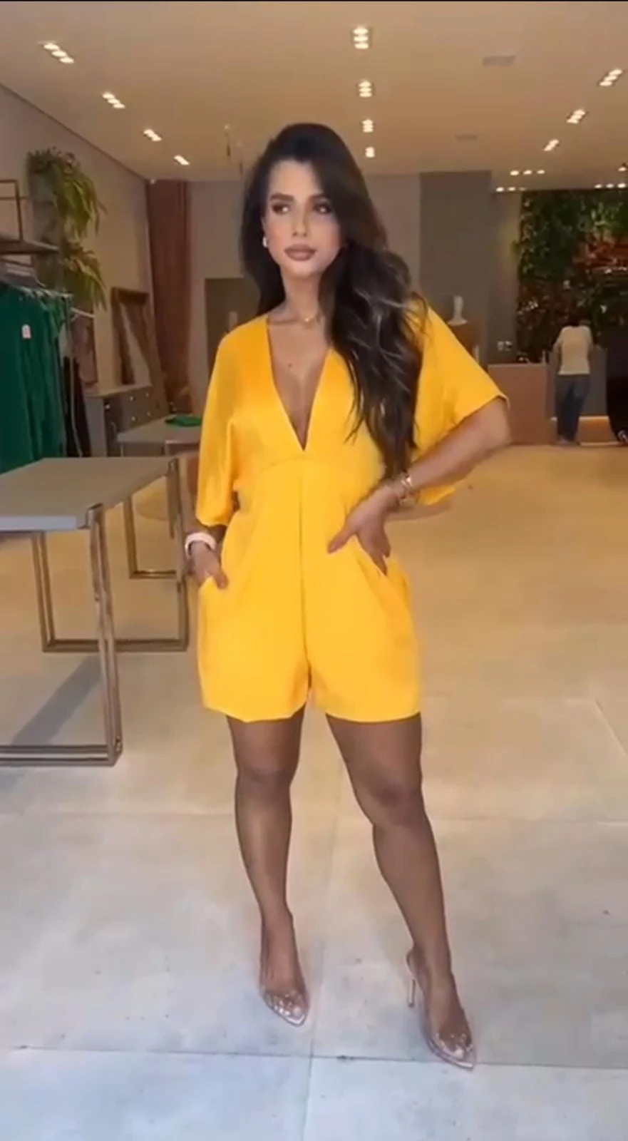 Dokuma Viskon Kumaş Şortlu Tulum