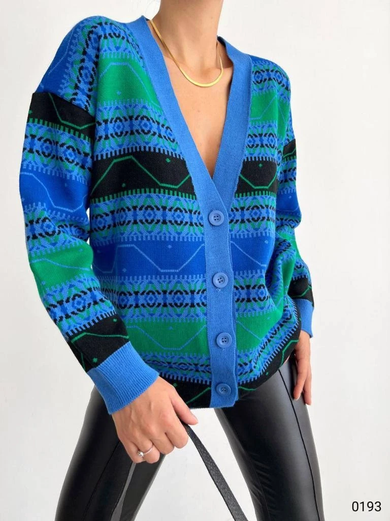 Düğmeli Triko Hırka