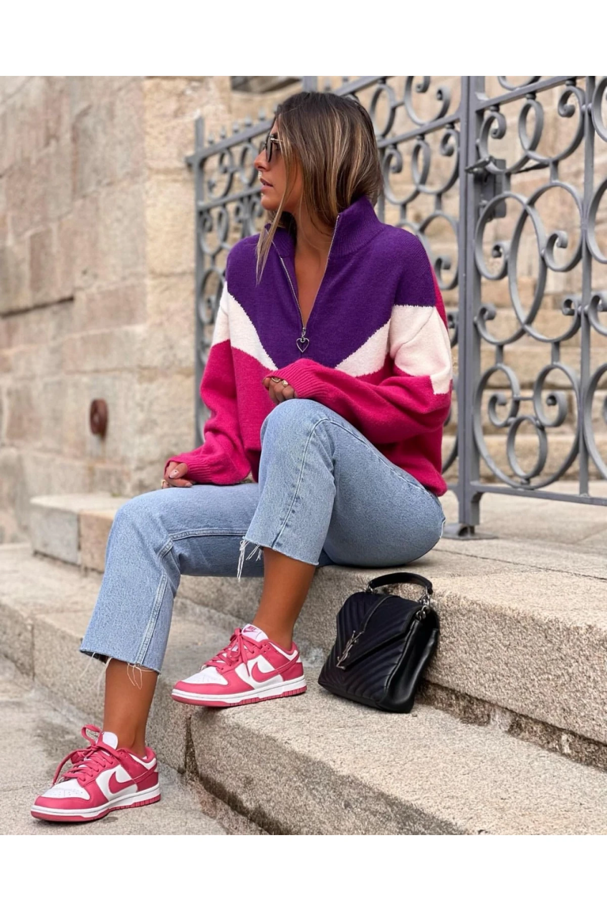 Fermuarlı  İpek Kazak