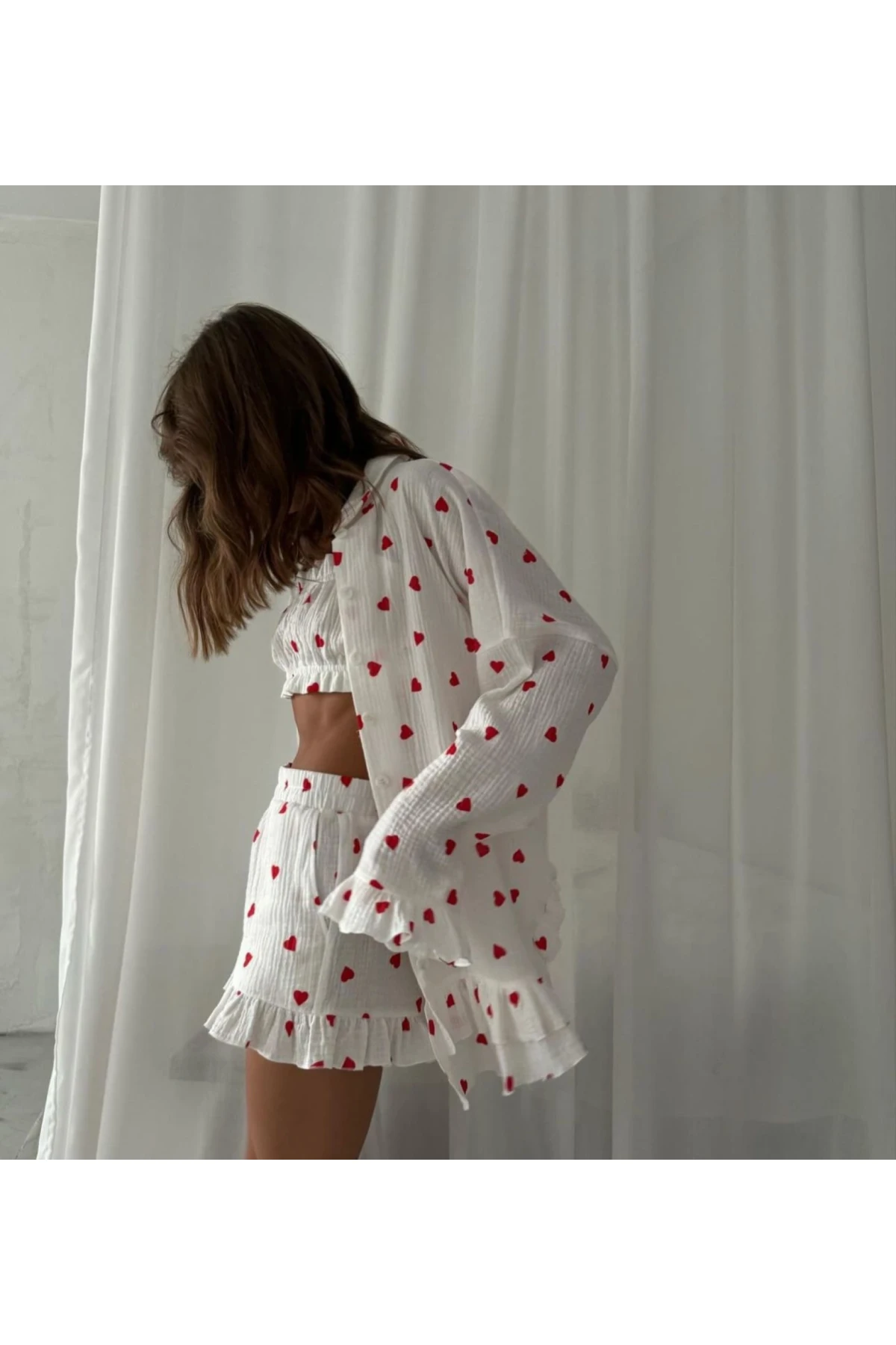 Gofret Kumaş Dijital Baskı 3 lü  Takım