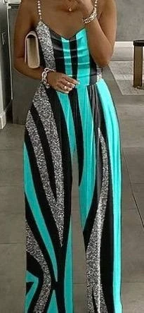 İnci Aksesuarlı Sandy Kumaş Tulum