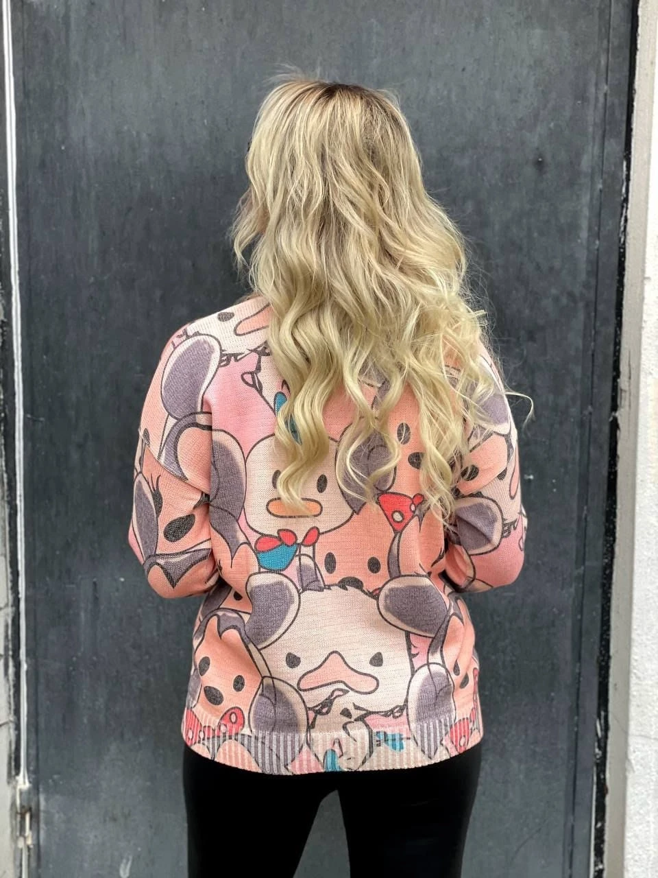 İtalyan Çelik Triko  Karakter Desen Triko Hırka