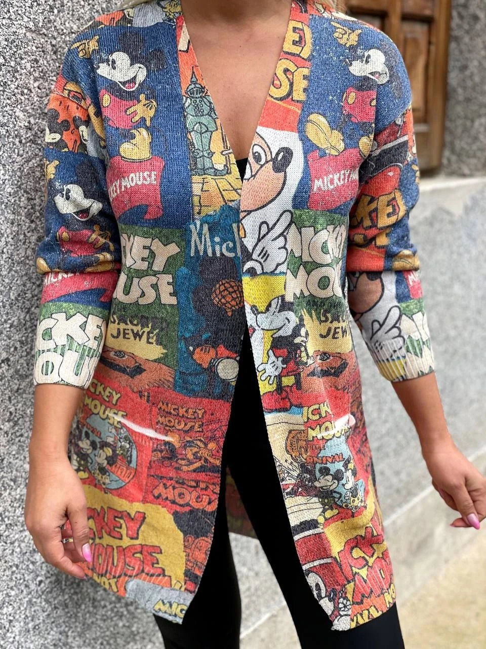 İtalyan Örgü Karakter Desen Triko Hırka