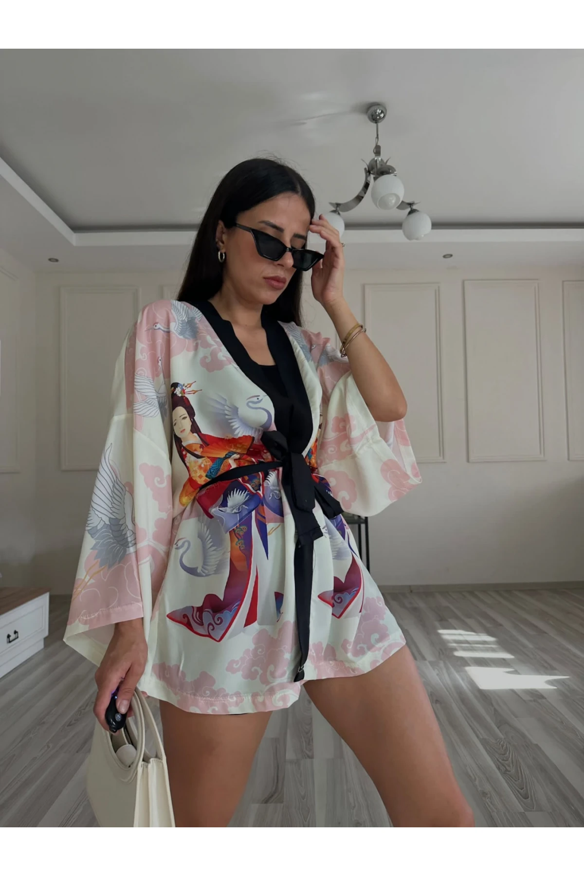 İthal Crep Kumaş Kimono