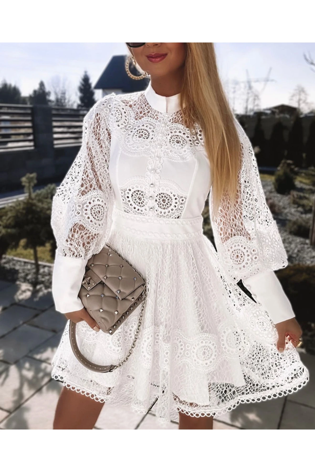 İthal Dantel Kumaş Tasarım Elbise